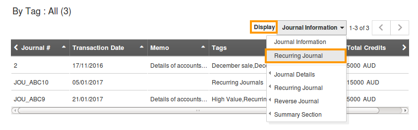 view preferred column set