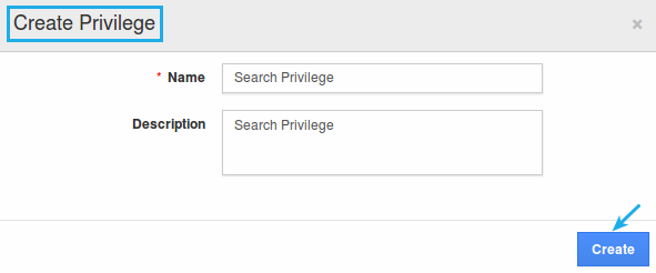 create privilege popup