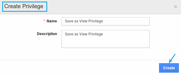 create privilege popup