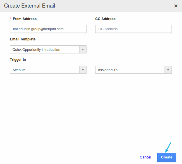 create external email popup