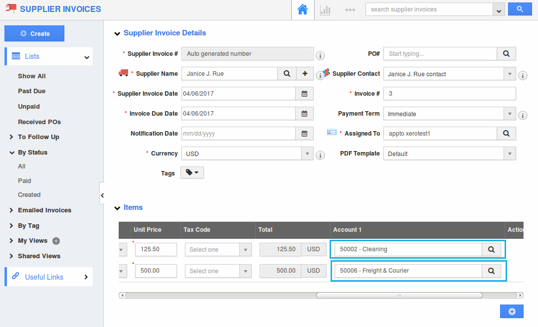 select multiple accounts