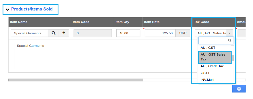 tax synced in invoice