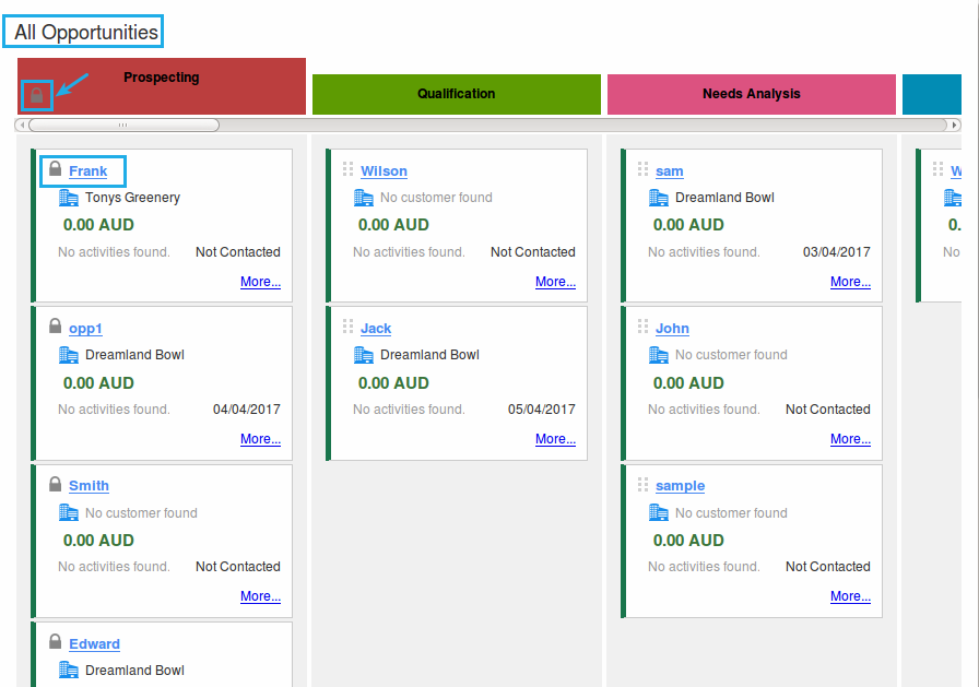 locked sales stage