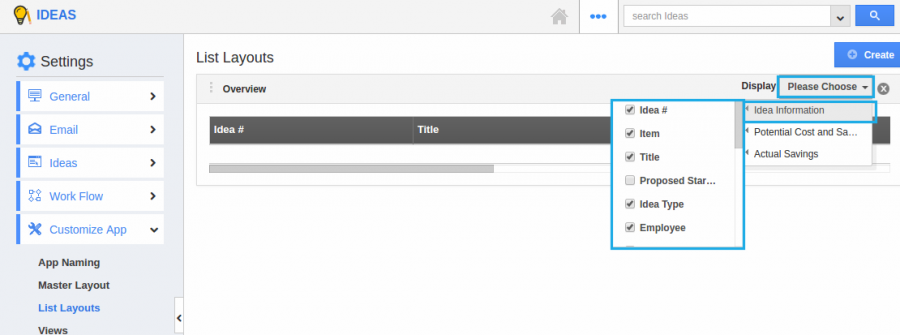 select columns