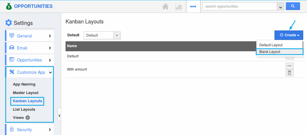 kanban blank layout