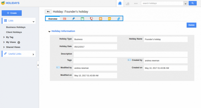 no calendar view