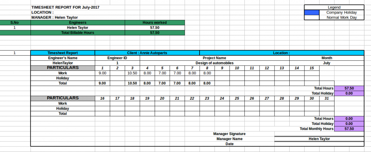 timesheet report