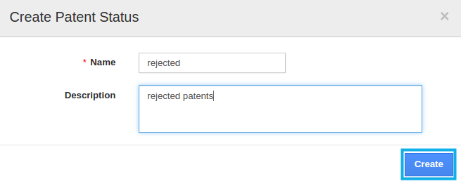 create patent status