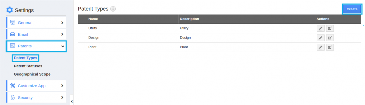 patent type