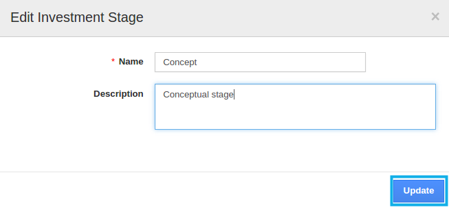 edit investment stage