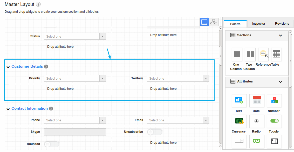 reference section attributes