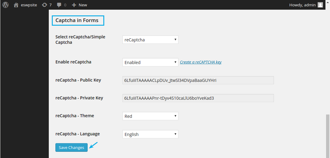 captcha in forms