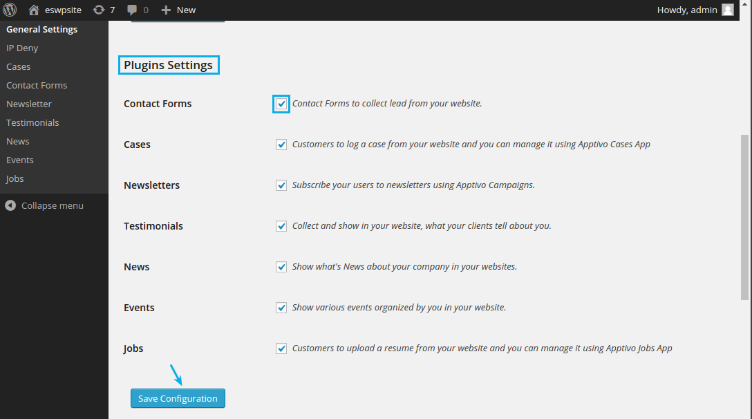 enable contact forms