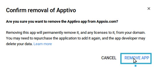 confirm app remove