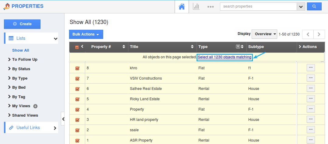 select properties select properties