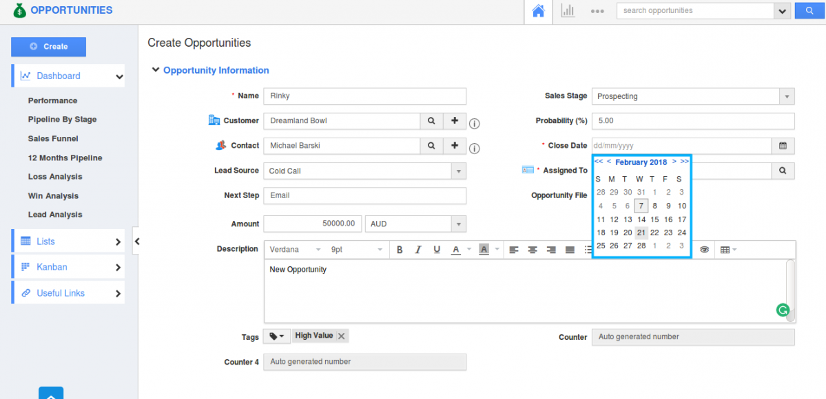 past date not allowed