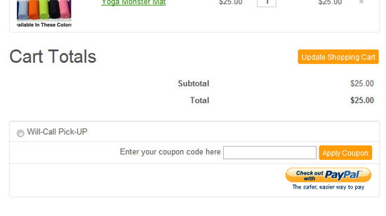 Shopping Cart Coupon Codes