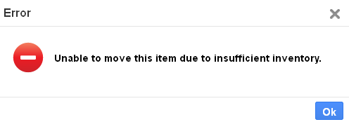 warning popup