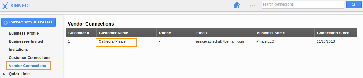 vendor connections