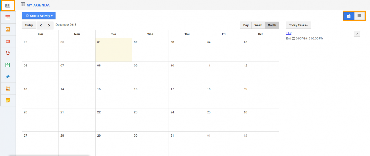 agenda list