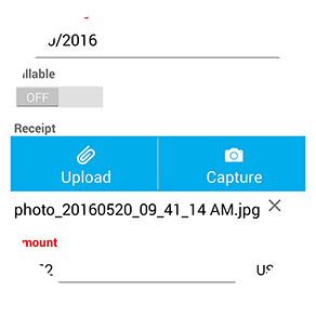 mobile expense reports receipt