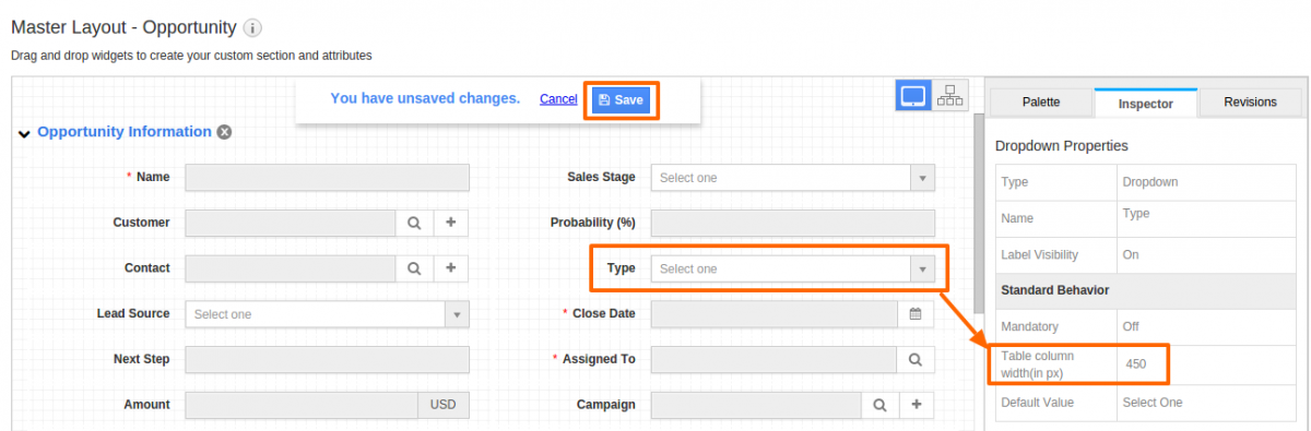 How to Set the Table Column Width for Fields in ...