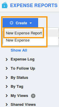how do i create new expense report apptivo faq creating an expense report