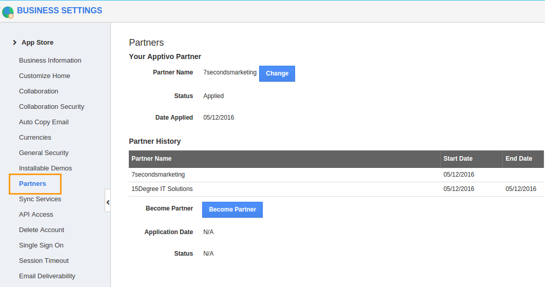 Change Partner name