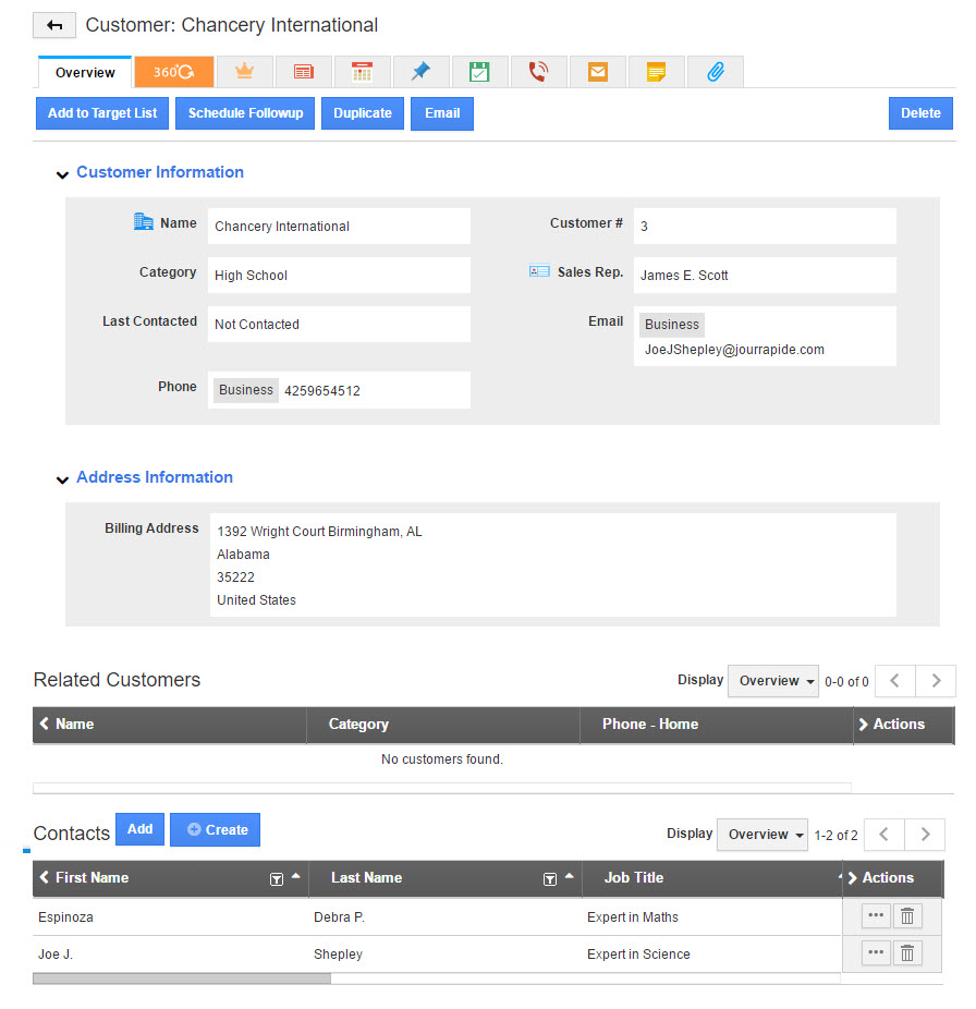 Customer-Contact Association