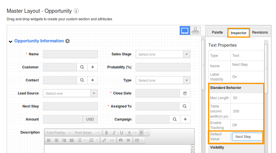 How do I set Default Value for the Text Box in CRM apps?