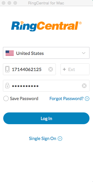 login to ringcentral