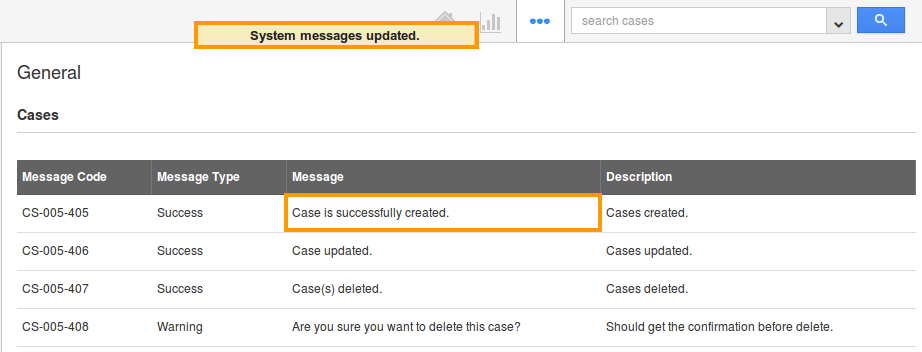 system message updated