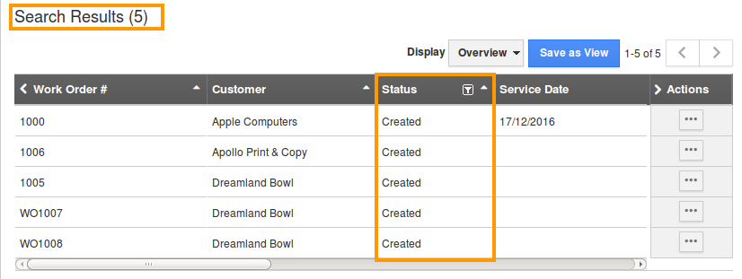 advanced search results