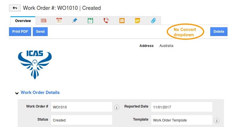 no convert drop down