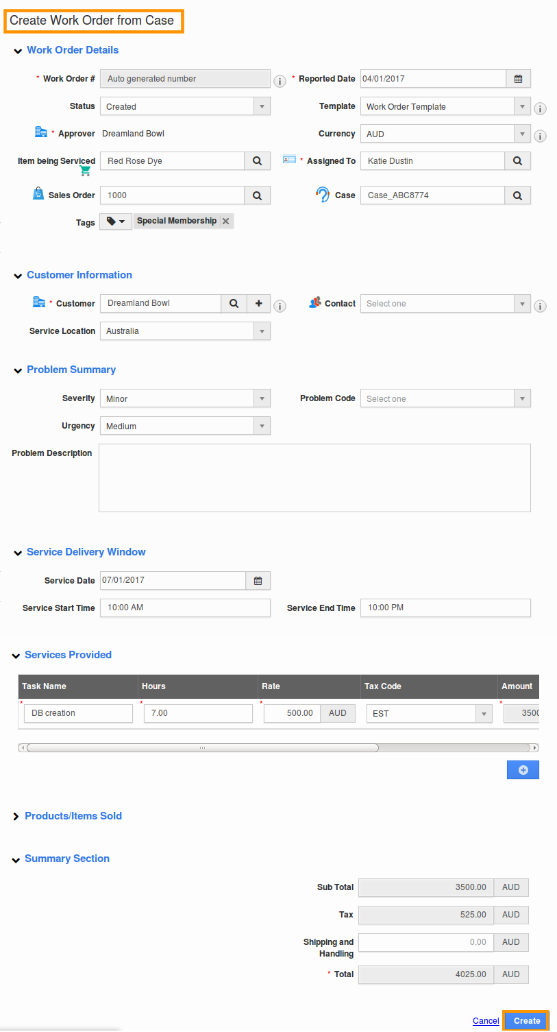 How do I Convert Cases into Work Order? Apptivo FAQ