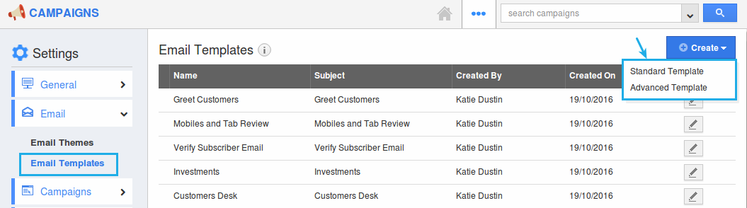 create email templates