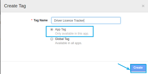 tag creation