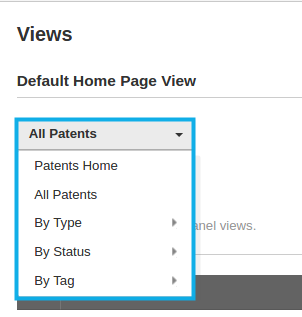 default home page view