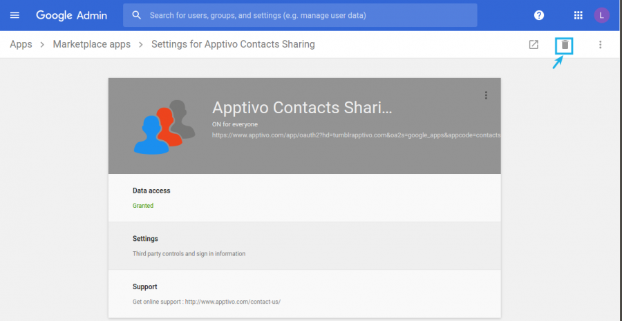 uninstall contactsharing app