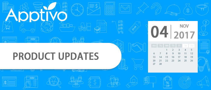 Apptivo product updates November 04