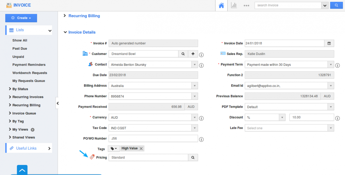 header level pricing