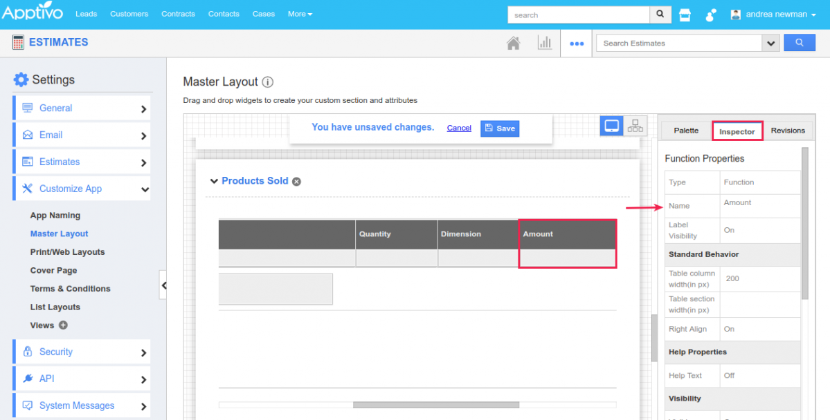 rename function attribute in estimates