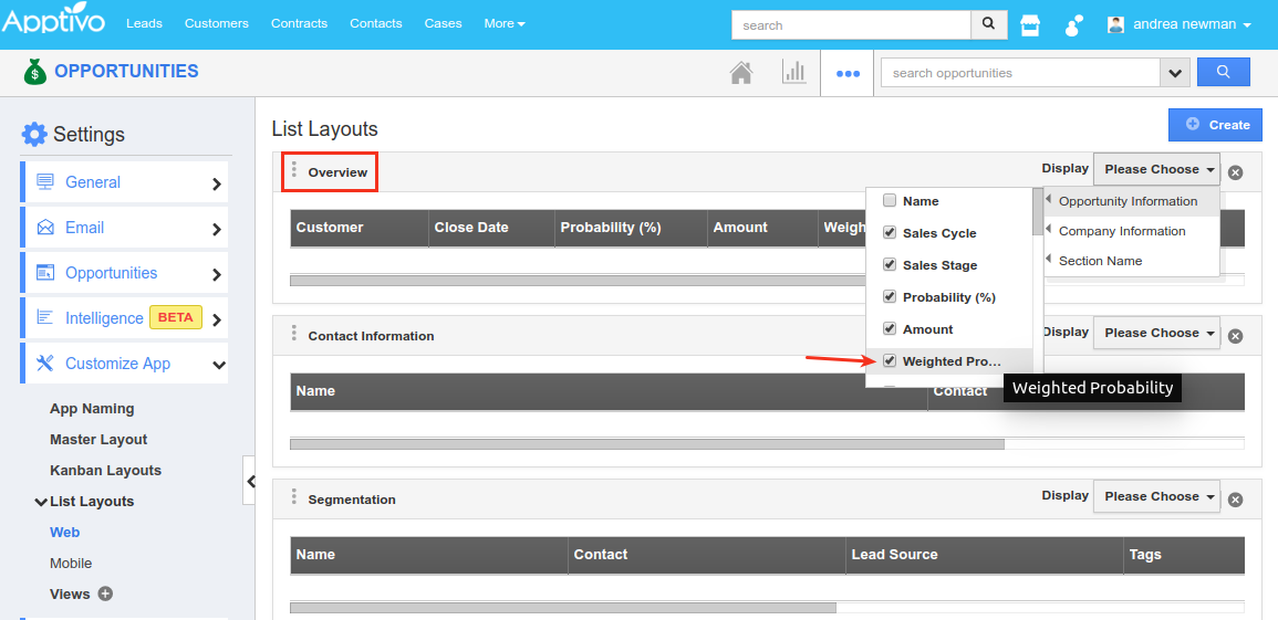 add weighted probability to opp reports