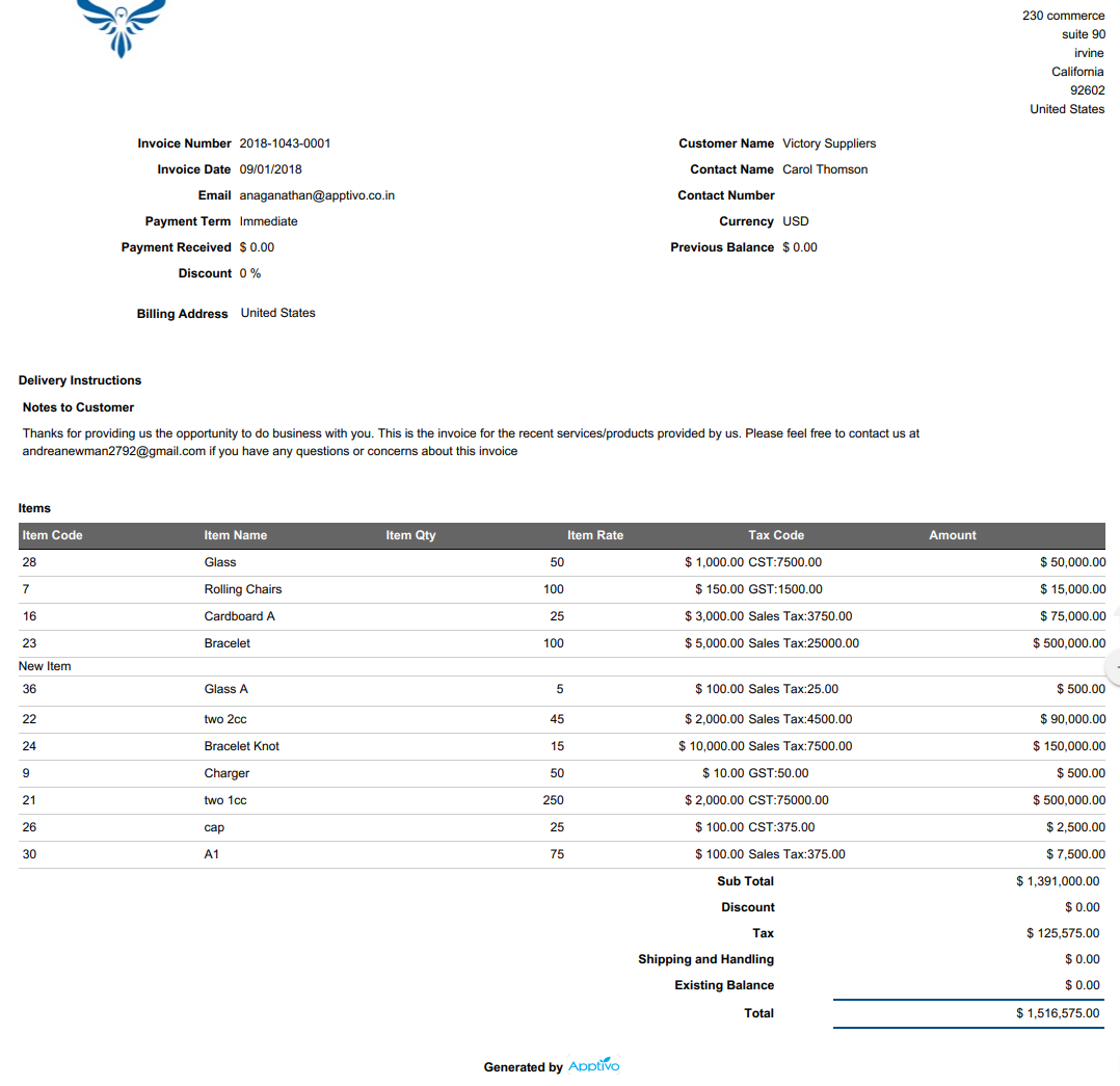 a3 printing invoices