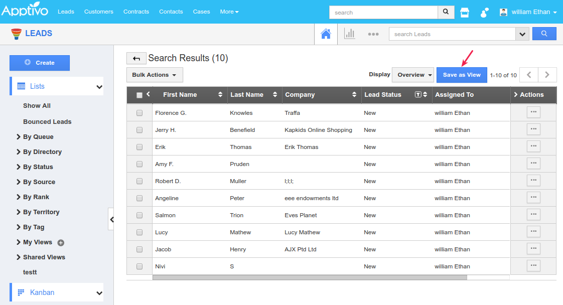 click save as view click save as view