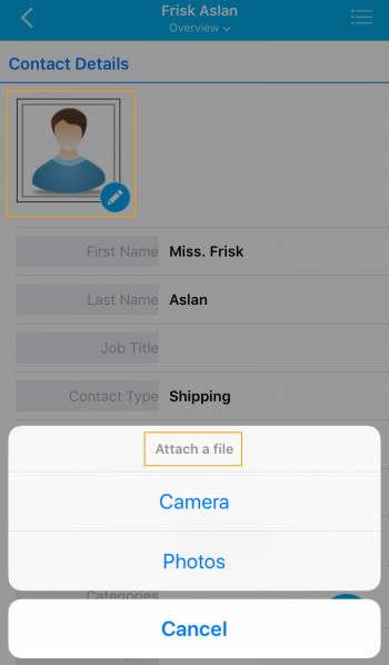 Profile Picture in the Contacts App