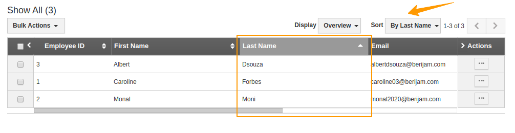 Sort Ranges