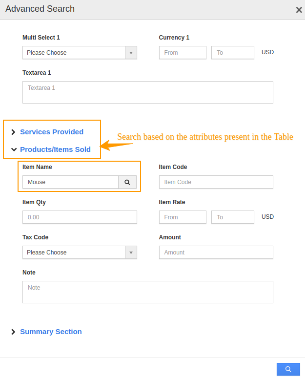 Table Attributes