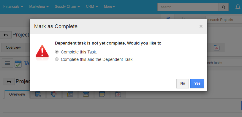 Tasks Dependency