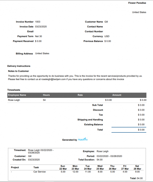 Print Invoices